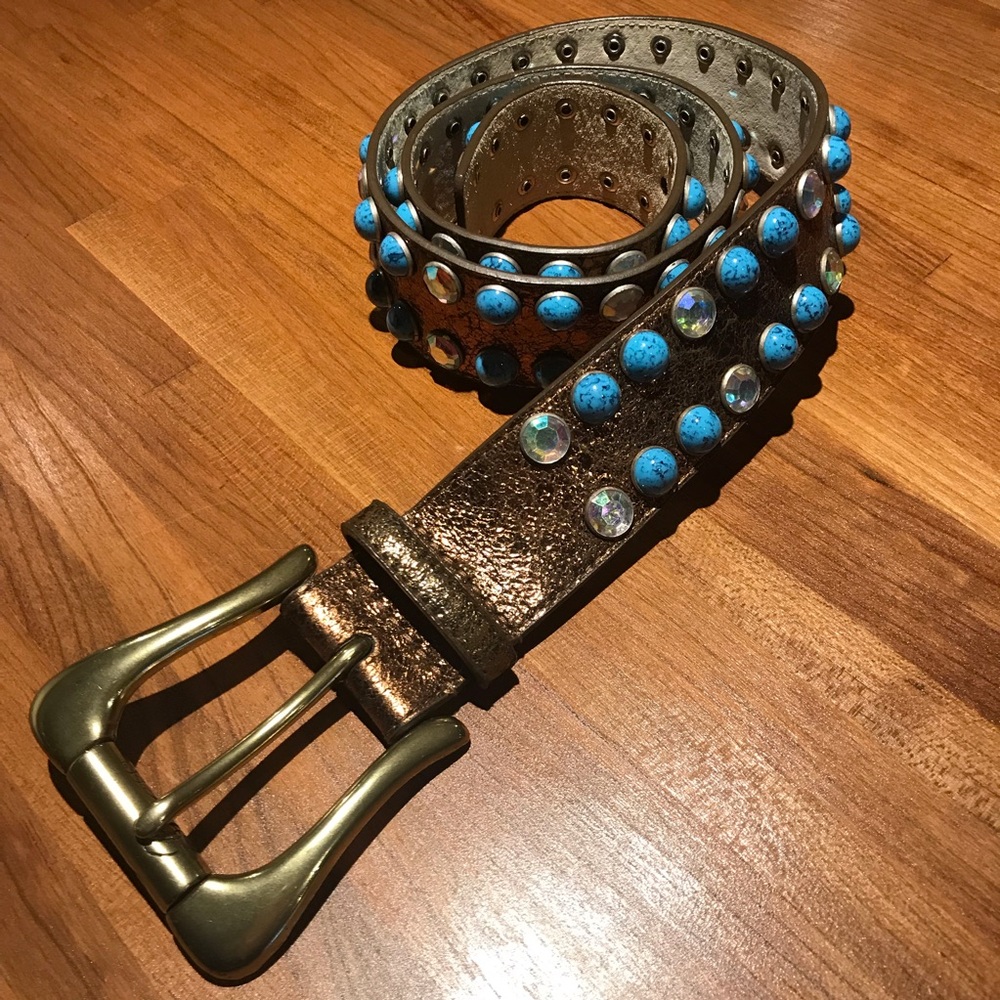 Guess Leather Belt with Studs
